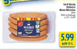 diska Gut & Günstig Delikatess Wiener Würstchen Angebot