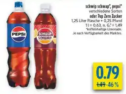 diska schwip schwap, pepsi oder 7up Zero Zucker Angebot