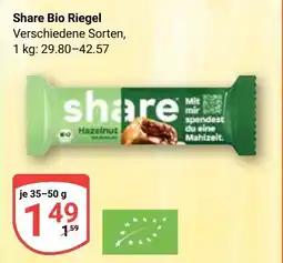 Globus Share Bio Riegel Angebot