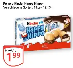 Globus Ferrero Kinder Happy Hippo Angebot