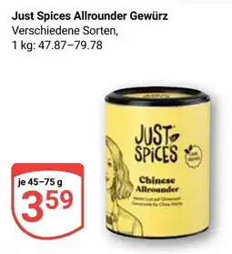 Globus Just Spices Allrounder Gewürz Angebot