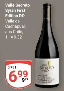 Globus Valle Secreto Syrah First Edition DO Angebot