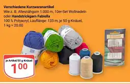 Globus Kurzwarenartikel oder Wollnadeln oder Handstrickgarn Fabiella Angebot