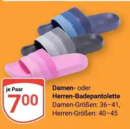 Globus Damen- oder Herren-Badepantolette Angebot
