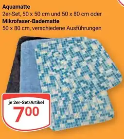 Globus Aquamatte oder 2er-Set oder Mikrofaser-Badematte Angebot