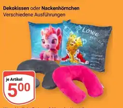 Globus Dekokissen oder Nackenhörnchen Angebot
