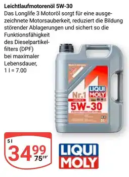 Globus LIQUI MOLY Leichtlaufmotorenöl 5W-30 Angebot