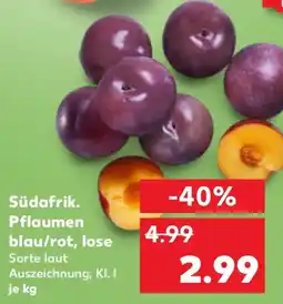 Kaufland Südafrik. Pflaumen blau/rot, lose Angebot