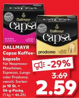 Kaufland DALLMAYR Capsa Kaffeeprodomo Angebot