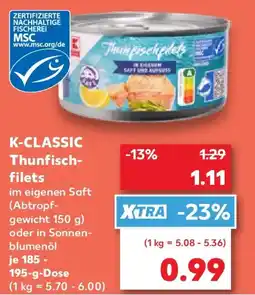 Kaufland K-CLASSIC Thunfischfilets Angebot