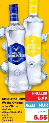 Kaufland GORBATSCHOW Wodka Original oder Citron Angebot