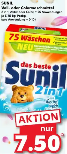 Kaufland SUNIL Voll- oder Colorwaschmittel Angebot