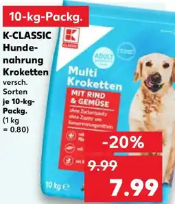 Kaufland K-CLASSIC Hundenahrung Kroketten Angebot