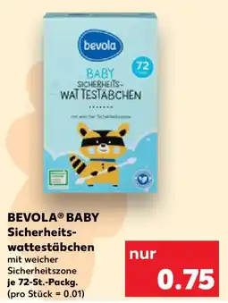 Kaufland BEVOLA BABY Sicherheits wattestäbchen Angebot