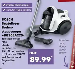Kaufland BOSCH Beutelloser Boden staubsauger BGS05A225 Angebot