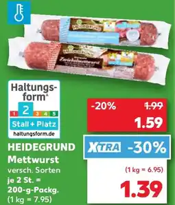 Kaufland HEIDEGRUND Mettwurst Angebot