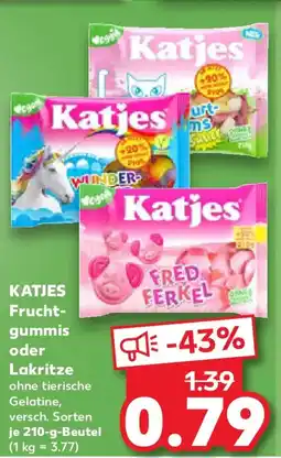 Kaufland KATJES Frucht- gummis oder Lakritze Angebot