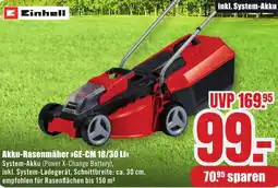 B1 Discount Baumarkt Einhell Akku-Rasenmäher GE-CM 18/30 Li Angebot
