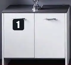 B1 Discount Baumarkt Waschbecken-Unterschrank mit 2 Türen Angebot
