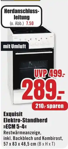B1 Discount Baumarkt Exquisit Elektro-Standherd ECM 5-4 Angebot