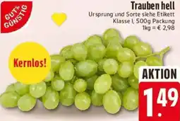 E-Center GUT & GÜNSTIG Trauben hell Angebot