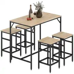Netto Marken-Discount HOMCOM Bartisch-Set MDF, Stahl Angebot