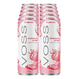 Netto Marken-Discount Voss Sparkling Water Strawberry & Ginger 0,33 Liter Dose, 10er Pack Angebot
