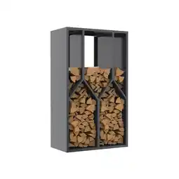 Netto Marken-Discount Westmann Kaminholzregal Castra B Anthrazit 50x95x160cm Angebot