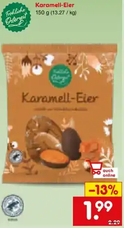 Netto Marken-Discount Fröhliche Osterzeit Karamell-Eier Angebot