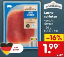 Netto Marken-Discount Hofmaier Lachsschinken Angebot