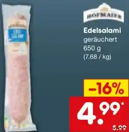 Netto Marken-Discount Hofmaier Edelsalami Angebot