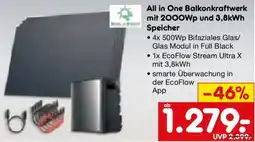 Netto Marken-Discount All in One Balkonkraftwerk mit 2000Wp und 3,8kWh Speicher Angebot