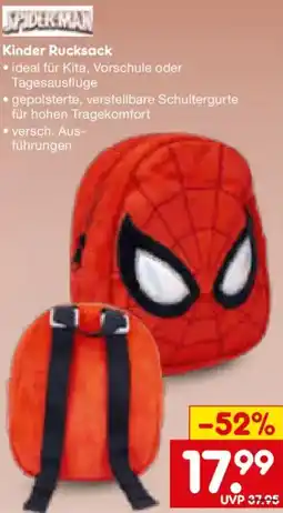 Netto Marken-Discount Spiderman Kinder Rucksack Angebot