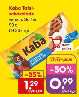 Netto Marken-Discount Kaba Tafelschokolade Angebot