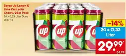 Netto Marken-Discount Seven Up Lemon & Lime Zero oder Cherry, 24er Pack Angebot