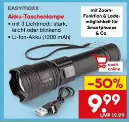 Netto Marken-Discount EASYmaxx Akku-Taschenlampe Angebot