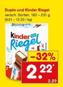 Netto Marken-Discount Duplo und Kinder Riegel Angebot