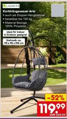 Netto Marken-Discount Korbhängesessel Aria Angebot