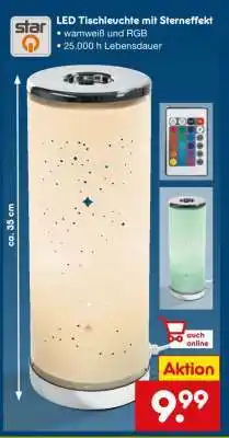 Netto Marken-Discount LED Tischleuchte mit Sterneffekt Angebot