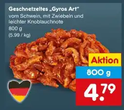 Netto Marken-Discount Geschnetzeltes „Gyros Art“ Angebot