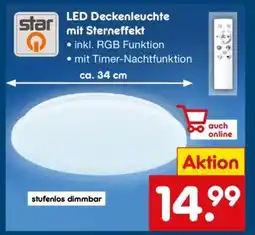 Netto Marken-Discount LED-Deckenleuchte mit Sterneffekt Angebot