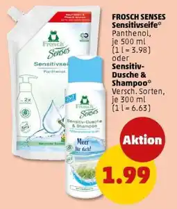 PENNY FROSCH SENSES Sensitivseife* oder Sensitiv-Dusche & Shampoo Angebot