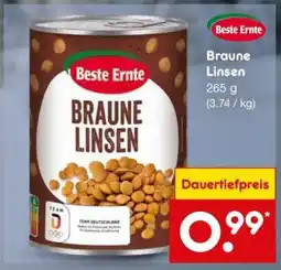 Netto Marken-Discount Braune Linsen Angebot