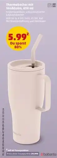 PENNY Brabantia Thermobecher mit Strohhalm Angebot