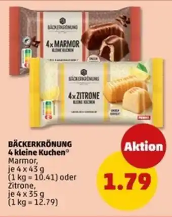 PENNY Bäckerkrönung 4 kleine kuchen Angebot
