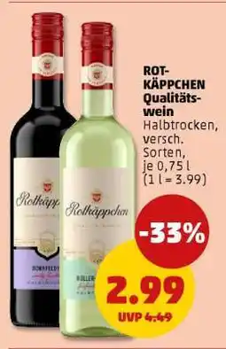 PENNY ROT-KÄPPCHEN Qualitätswein Angebot