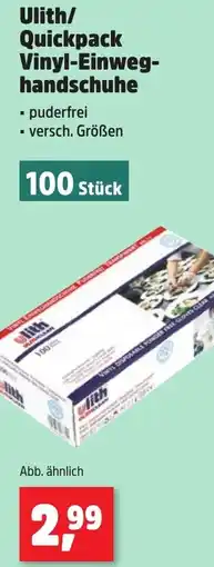 Thomas Philipps Ulith/ Quickpack Vinyl-Einweghandschuhe Angebot