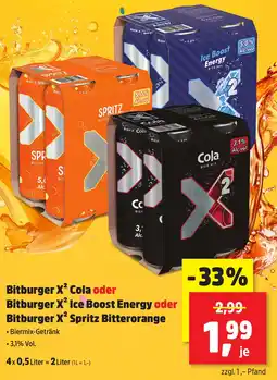 Thomas Philipps Bitburger X² Cola oder Bitburger X² Ice Boost Energy oder Bitburger X² Spritz Bitterorange Angebot