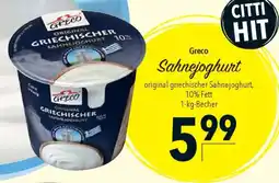 CITTI Markt Greco Sahnejoghurt Angebot