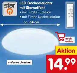 Netto Marken-Discount Star LED Deckenleuchte mit Sterneffekt Angebot